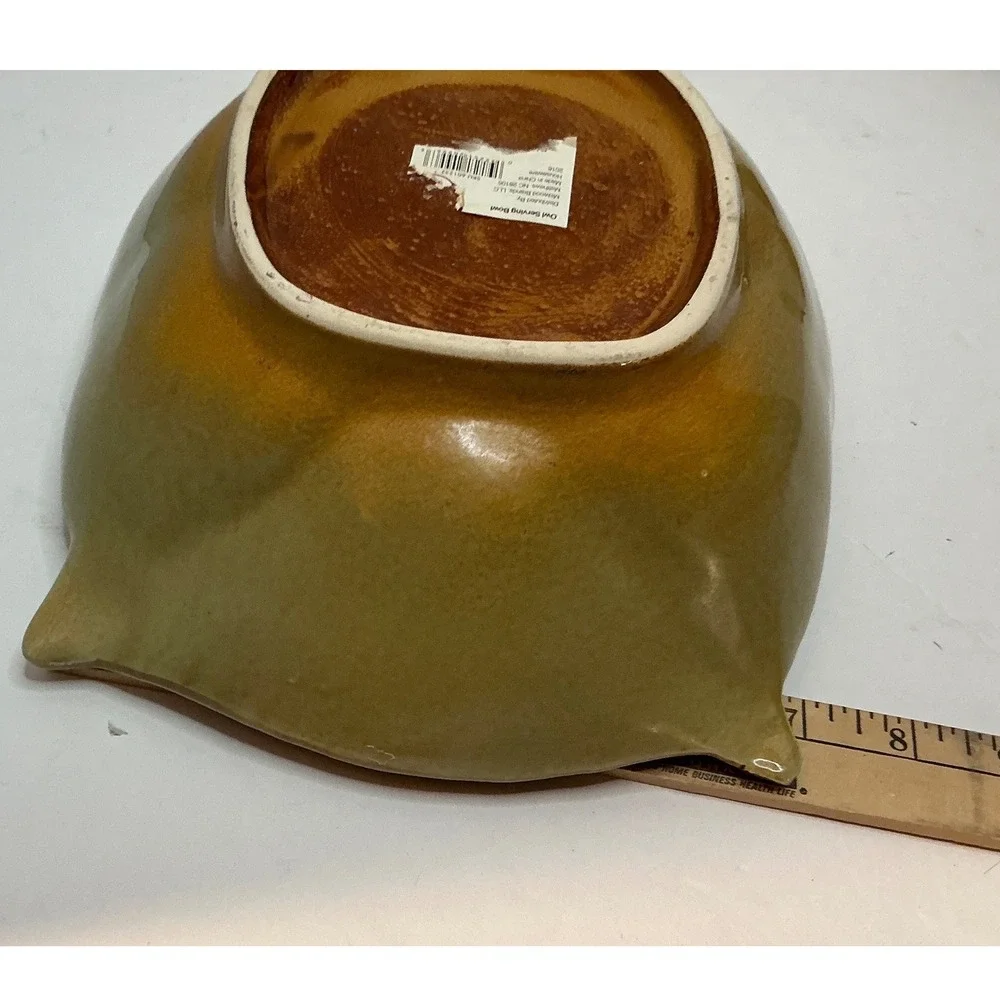 Vintage Owl Serving Bowl‎ Salt Pepper Shaker Toothpick Holder Set Brown Green
